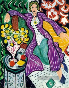 Femme au manteau violett Frau in einem lila Mantel abstrakte Fauvismus Henri Matisse Ölgemälde